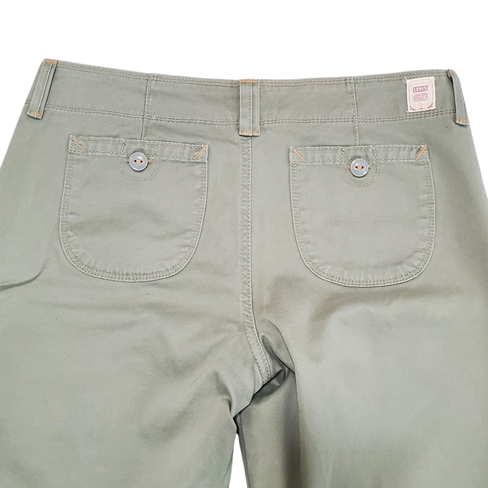 Y2K Levi’s Bermuda Length Shorts Twill Size 10 Mid Rise Jorts Soft Grunge - Picture 8 of 13